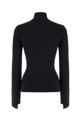 Black viscose blend sweater -  | Wise