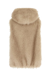 Grey eco shearling sleeveless coat -  | Wise
