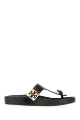 Black leather Mellow thong sandals -  | Wise