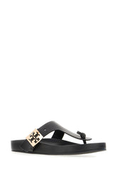 Black leather Mellow thong sandals -  | Wise