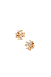 Metal Kira pavé earrings -  | Wise