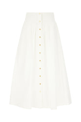 White poplin skirt -  | Wise