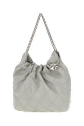 Grey nappa leather mini Fleming bucket bag -  | Wise