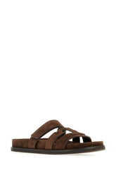 Brown suede Ines sandals -  | Wise