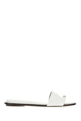 White leather Pierced thong sandals -  | Wise