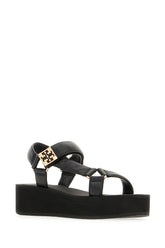 Black nappa leather Mellow sandals -  | Wise