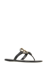 Black leather Miller sandals -  | Wise