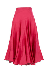 Fuchsia silk skirt -  | Wise