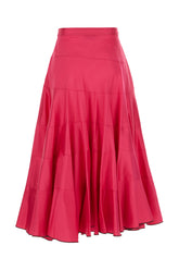 Fuchsia silk skirt -  | Wise