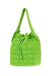 Fluo green terry fabric bucket bag -  | Wise