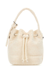 Ivory terry fabric bucket bag -  | Wise