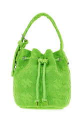 Fluo green terry fabric bucket bag -  | Wise
