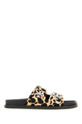 Printed calf hair Slider sandals -  | Wise