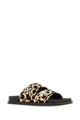 Printed calf hair Slider sandals -  | Wise