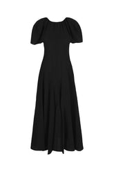 Black viscose blend dress -  | Wise