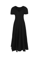 Black viscose blend dress -  | Wise
