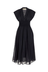 Embroidered cotton midi dress -  | Wise