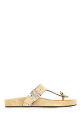 Beige suede Mellow thong sandals -  | Wise