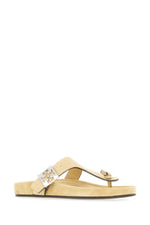 Beige suede Mellow thong sandals -  | Wise
