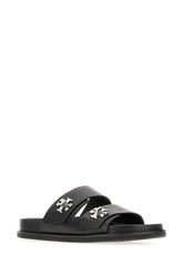 Black leather Slider sandals -  | Wise