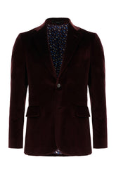 Plum velvet blazer -  | Wise