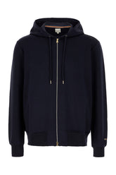 Felpa in misto cotone stretch blu navy -  | Wise