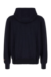 Felpa in misto cotone stretch blu navy -  | Wise
