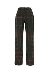 Embroidered stretch polyester blend pants -  | Wise