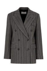 Embroidered stretch wool blend blazer -  | Wise