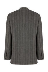 Embroidered stretch wool blend blazer -  | Wise