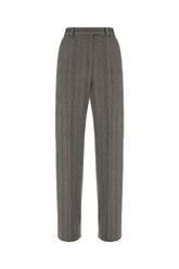 Embroidered stretch wool blend pants -  | Wise