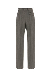 Embroidered stretch wool blend pants -  | Wise