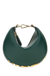 Borsa a mano Fendigraphy mini in pelle verde bottiglia -  | Wise