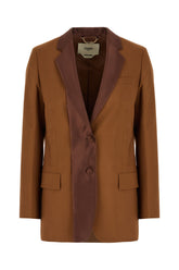 Brown wool blend blazer -  | Wise