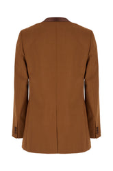 Brown wool blend blazer -  | Wise