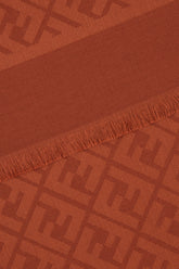 Cognac silk blend scarf -  | Wise