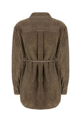 Dark grey suede shirt -  | Wise