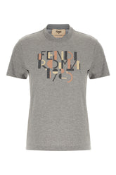 Melange grey cotton t-shirt -  | Wise