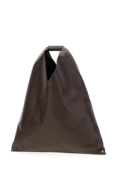 Chocolate synthetic leather Japanese handbag -  | Wise