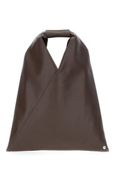 Chocolate synthetic leather Japanese handbag -  | Wise