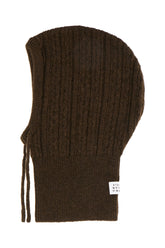 Chocolate stretch wool blend balaclava -  | Wise