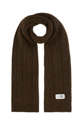Sciarpa in misto lana stretch cioccolato -  | Wise