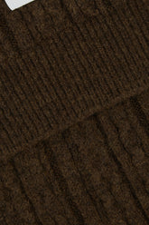 Sciarpa in misto lana stretch cioccolato -  | Wise