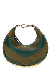 Two-tone leather and suede mini Fendigraphy handbag -  | Wise