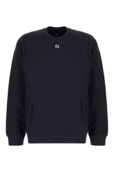 Felpa in cotone stretch blu notte -  | Wise