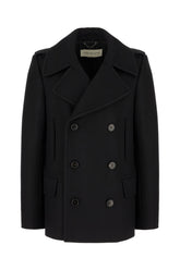 Black wool blend coat -  | Wise