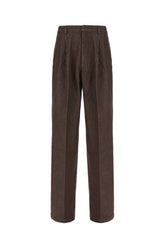 Pantalone in cotone marrone -  | Wise