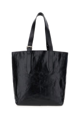 Black leather shopping bag -  | Wise