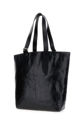 Black leather shopping bag -  | Wise