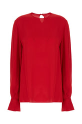 Red silk blouse -  | Wise